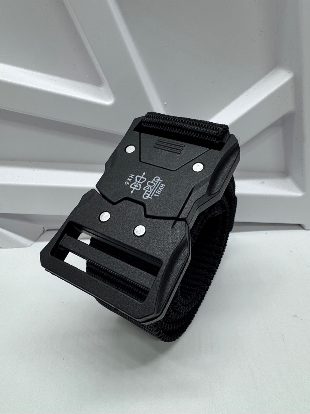 Heavy Duty Nylon Tactical Belt Quick Release Metal Buckle Black Adjustable #0155